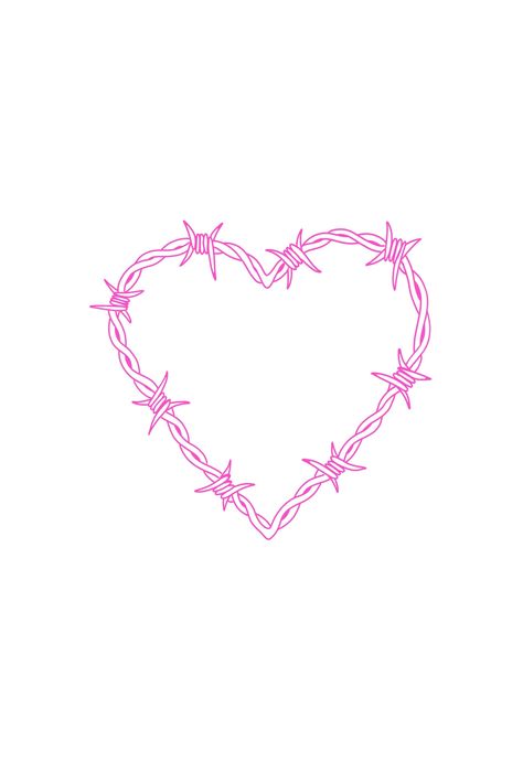 Pink Barbed Wire Tattoo, Heart Barbed Wire, Body Doodles, Barbed Wire Heart, Barbed Wire Tattoos, Valentine Tumbler, Wire Heart, Hello Kitty Images, Svg Heart