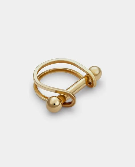 Our original Barbell Bar Ring. Bar is not fixed, making it possible to interchange your bar with any of our other Bar Ring inserts, such as our Spike style. You can even mix metals! This bar ring is extra satisfying to wear due to its spin-ability and fidget factor. Mixed Metal Ring, Male Jewelry, The Bling Ring, Bar Ring, Stack Ring, Piercing Ring, Brass Jewelry, Jewelry Inspo, Pretty Jewellery