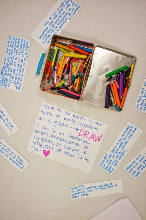 Domestic Fashionista: 7 Prayer Station Ideas Worship Stations, Worship Night Ideas, Confirmation Retreat, Creative Prayer Ideas, Prayer Station Ideas, Prayers Ideas, Prayer Night, Prayer Activities, Prayer Walk