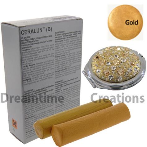 Ceralun Two Part Epoxy Clay by SWAROVSKI 9030/270 Gold Apoxie Sculpt, Epoxy Clay, Clay Designs, Poly Clay, Clay Jewellery, Rhinestone Appliques, Clay Design, Jewelry Crystal, Beaded Trim