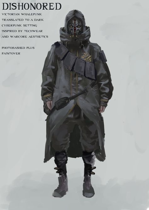 Dishonored Overseer, Dishonored Concept Art, Dishonored, Body Armor, Concept Art, Character Art, Batman, Fictional Characters, Art