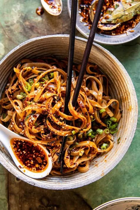 Crispy Sesame Garlic Chili Oil Noodles | halfbakedharvest.com Garlic Chili Oil Pasta, Garlic Chili Oil Noodles, Chili Oil Noodles, Garlic Chili Oil, Oil Noodles, Half Baked Harvest Recipes, 2024 Recipes, Interesting Recipes, Harvest Recipes