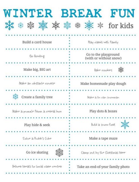 Fun things to do over Winter Break for the kids - need to print out the free printable! Ivory Soap Experiment, Winter Break Bucket List, Kids Bucket List, Winter Family Activities, Create A Family Tree, Winter Break Activities, Make A Gingerbread House, Christmas Background Images, Kids Schedule