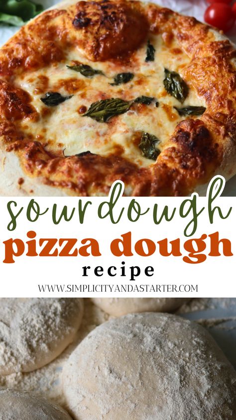 Sourdough Pizza Dough Recipe  - Simplicity and a Starter Pizza Dough Recipe No Yeast, Dough Recipe No Yeast, Sourdough Pizza Crust Recipe, Sourdough Pizza Dough Recipe, Sourdough Pizza Dough, Sourdough Pizza Crust, Quick Pizza, Dough Starter, Sourdough Starter Discard Recipe