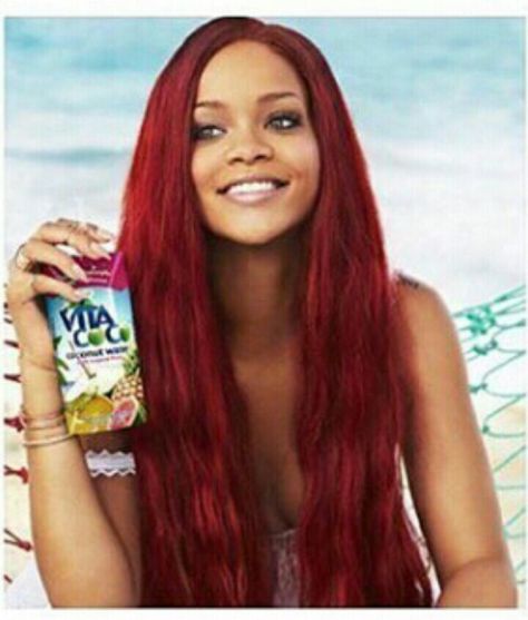 ➶pinterest: @badgalronnie➴ Rihanna Hair Color, Rihanna Man Down, Rihanna Red Hair, Blonde Vs Brunette, Cabelo Pin Up, Ariel Hair, Looks Rihanna, Red Hair Men, Rihanna Hairstyles