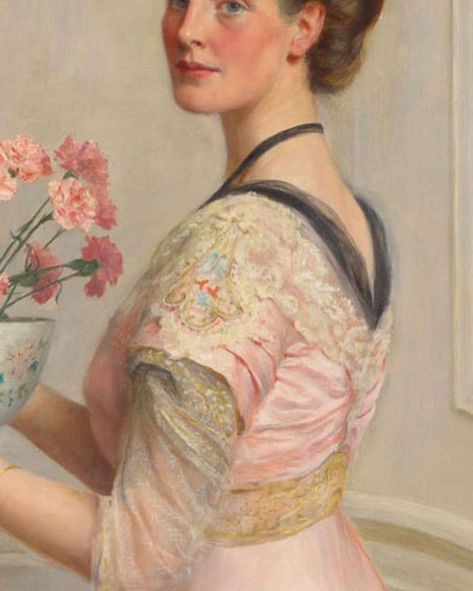 Abstract Realism Painting, Carnation Painting, John Collier, Lady In Pink, Expensive Art, Abstract Realism, Realism Painting, Pink Carnations, Call Art