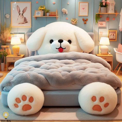 Dog Shaped Bed 😴🐕🛏️ Kid Bed, Cama Individual, Easy Room Decor, Instagram Dog, Future Room, Rooms Ideas, Kids Sofa, Cat Kids, Cozy Interior