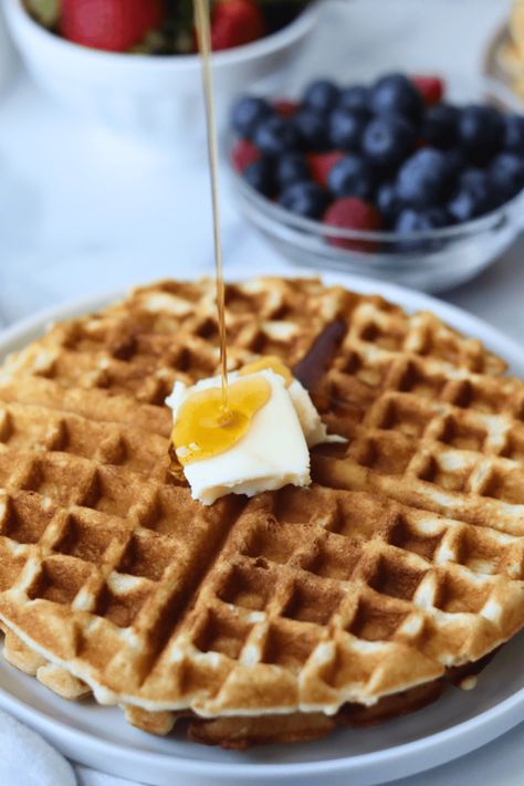 Easy and Crispy Sourdough Waffles Recipe (Two Ways!) - Simplicity and a Starter Sourdough Waffles Recipe, Sourdough Waffle Recipe, Sourdough Waffles, Recipe Using Sourdough Starter, Easy Waffle Recipe, Discard Recipe, Sourdough Starter Discard Recipe, Crispy Waffle, Homemade Sourdough Bread