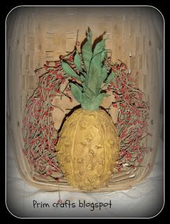 Prim Crafts: New Prim Crafts to share...... Primitive Pineapple, Primitive Bear, Prim Crafts, Pineapple Pattern, Primitive Crafts, Primitive Decorating, Crafts To Do, Decorative Jars, Love It