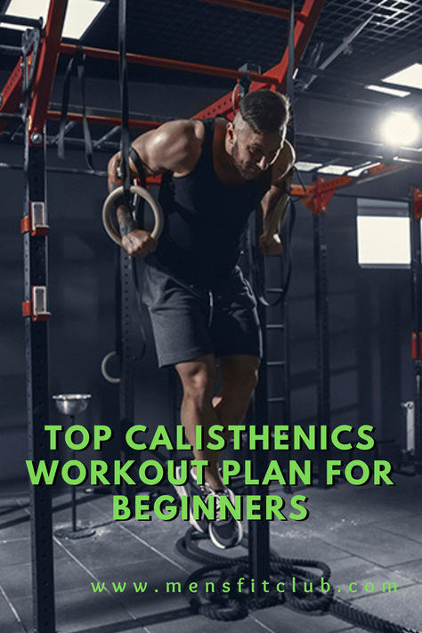 Calisthenics Workout Plan for Beginners' over an image of a person performing basic bodyweight exercises like push-ups or squats in a simple, open space. The background highlights minimal equipment, focusing on the ease and accessibility of starting a fitness journey using only bodyweight movements. Calisthenics Workout Men, Men Calisthenics, Beginner Calisthenics Workout Plan, Beginner Calisthenics Workout, Home Calisthenics, Calisthenics Workout At Home, Calisthenics Workout Program, Workout Plan At Home, Calisthenics Program