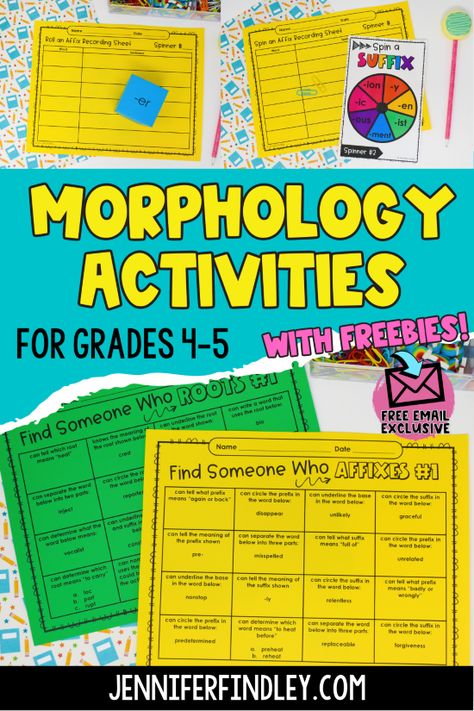 Second Grade Vocabulary Words, Morphology Wall, Guided Math Binder, Morphology Activities, Root Words Activities, Jennifer Findley, Word Building Activities, Reading Stations, Vocabulary Instruction