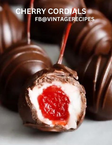 Vintage Recipes - Remember Queen Anne or Brach's cherry... Chocolate Covered Cherries Recipe, Christmas Candy Homemade, Chocolate Covered Cherries, Candy Recipes Homemade, Frozen Chocolate, Christmas Candy Recipes, Cherry Recipes, Chocolate Coating, Milk Chocolate Chips