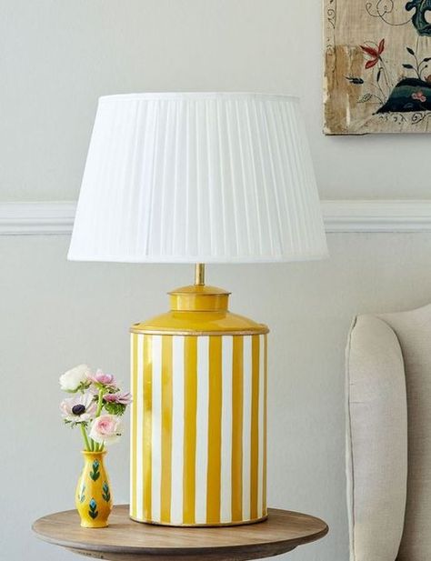 FOCUS ON: YELLOW — CLAIRE HEFFER DESIGN Traditional English Tea, Wrap Around Curtain Rod, Yellow Lamp, Colorful Lamps, Sophie Conran, Yellow Interior, Conran Shop, English Tea, Traditional English