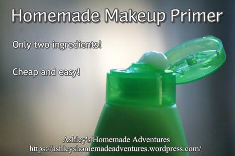 Homemade Makeup Primer, Natural Makeup Primer, Diy Makeup Primer Recipes, Diy Face Primer For Makeup, Diy Primer Makeup Homemade, Homemade Primer Makeup, Diy Primer Makeup, Diy Makeup Primer, Homemade Primer