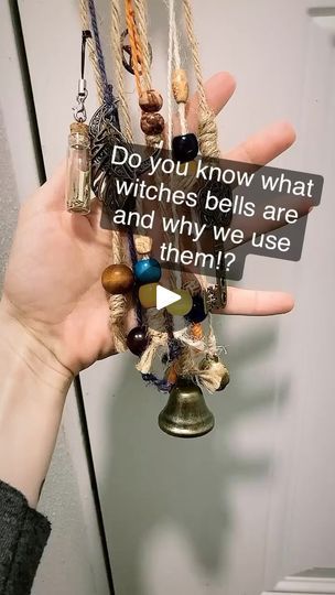 How To Make Witch Bells, How To Make Witches Bells, Witch Bells Diy Ideas, Witches Bells Diy, Diy Witch Bells For Door, Witch Bells On Door Diy, Witches Door Bells, Bells Witchcraft, Witches Protection Bells