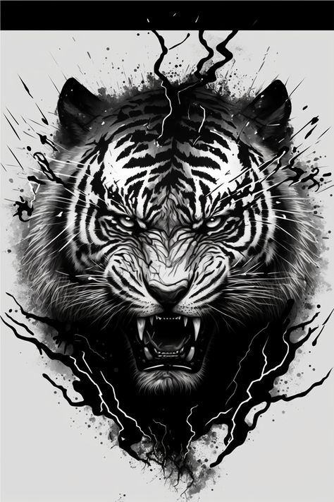 Tiger Warrior, Japanese Tattoos For Men, Tiger Sketch, Dove Tattoo Design, Nature Tattoo Sleeve, Tiger Artwork, Lion Head Tattoos, Tiger Tattoo Design, Full Sleeve Tattoo Design