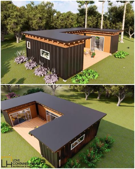 Rate this container home from 0-10. Would you live in a container home? Message/Email us to acquire custom architectural plans and designs for your shipping container project. Our Team of Architects and designers specializes in feasibility studies, planning, design, and cost estimation of shipping container structures across all 50 states of the US. We Design Container Homes | Offices | Restaurants | Gyms | Cafes, and more! Chat with our team to understand your project requirements and acq... Shipping Container Shop Ideas, Container House Design Budget, 20ft Container Home, 40ft Container House, Shipping Container Interior, Container Project, Shipping Container Restaurant, Shipping Container Architecture, Shipping Container Design