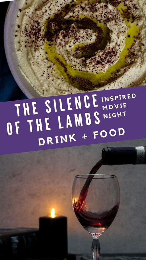 the silence of the lambs movie night recipes | silence of the lambs food | fava bean dip | chianti wine Hannibal Food, Movie Inspired Recipes, Disney Movie Night Dinner, Movie Night Dinner, Night Drink, Lamb Dinner, The Silence Of The Lambs, Fava Bean, Silence Of The Lambs