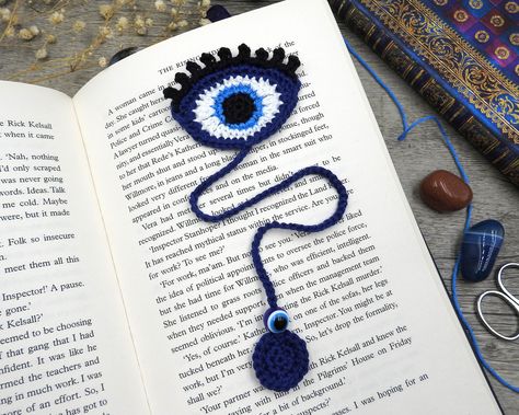 Eye Of Protection, Watermelon Bag, Protection Spiritual, Crochet Bookmark, Bookmark Handmade, Crochet Bookmarks, Handmade Book, Bookmarks Handmade, Crochet Gifts