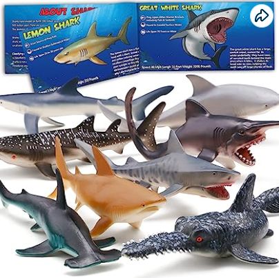 Yeonha Toys 8 Pack Shark Toys with Educational Booklet, Soft Plastic Realistic Shark Figure Set for Kid, Ocean Sea Animal Party Favor, Pool Bath Tub Toy for Toddler Child Boy Girl, Birthday Gift Ocean Birthday Theme, Sea Animal Party, Saw Shark, Blacktip Reef Shark, Biology Games, Shark Toys, Lemon Shark, Goblin Shark, Ps4 Controller Custom