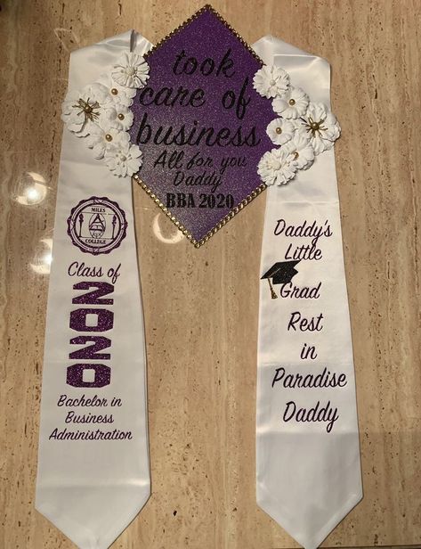 Graduation Stole Ideas College, College Graduation Stole Ideas, Graduation Stole Ideas, Twins Graduation, Grad Stoles, Custom Graduation Stole, Graduation Hats, Graduation Shirts For Family, Graduation Memories