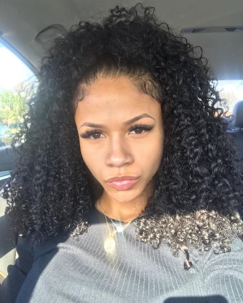 Instagram post by Deja Hiott • Dec 1, 2018 at 8:33pm UTC Half Wig Hairstyles, Deja Hiott, Down Curly Hair, Define Curly Hair, Curly Half Up Half Down, Curly Half Wig, Quick Curly Hairstyles, Curly Hair Natural, Half Wig