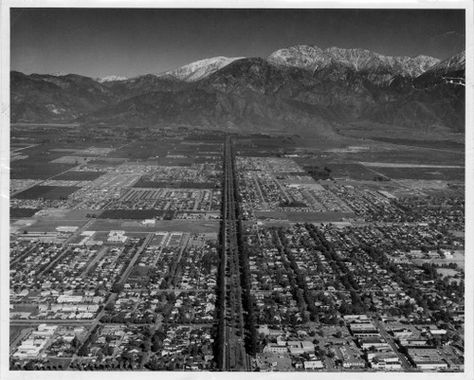 Upland Photograph Street Scenes; Aerial photograph / Bob Baumann Upland California, Ca History, San Bernardino County, Aerial Photograph, Inland Empire, The Photograph, California Love, San Bernardino, Street Scenes