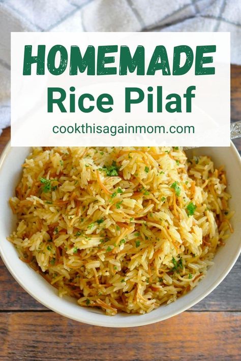 Home Made Rice Pilaf, How To Make Rice Pilaf, Stove Top Rice Recipes, Rice Pilaf Dinner Ideas, Rice Pilaf Recipe Easy, Rice Pilaf Instant Pot, Side Dishes Instant Pot, Gluten Free Rice Recipes, Homemade Rice Pilaf