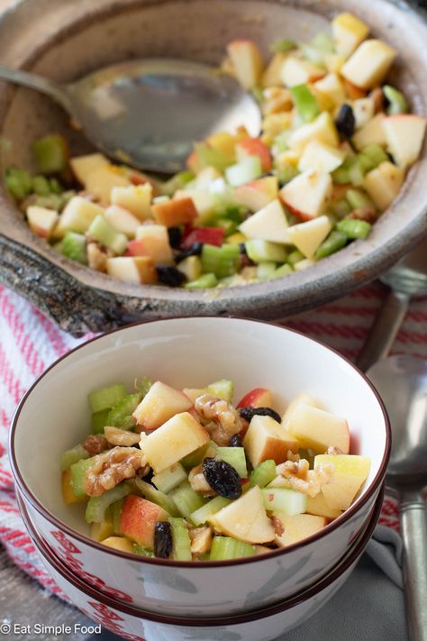 This simple apple, celery, and walnut salad recipe is crispy, healthy, and easy. Apple celery salad is tossed in a light lemon and olive oil dressing and is crispy, fresh, and healthy. Apple Celery Salad, Pecan Salad Recipe, Walnut Salad Recipe, Apple Salad Recipe, Celery Salad, Classic Roast, Olive Oil Dressing, Oil Dressing, Pecan Salad