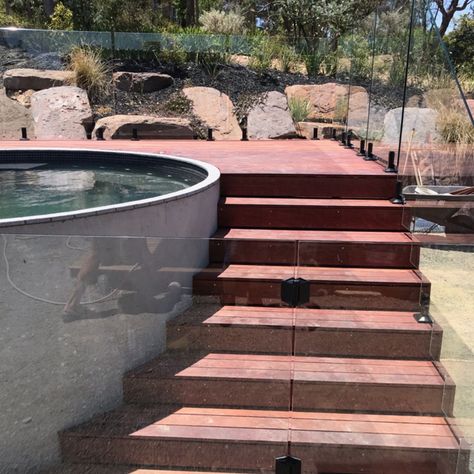 Image Gallery - Projects 2020 - Melbourne Plunge Pools Round Plunge Pool Australia, Metal Pools Backyard, Round Plunge Pool, Raised Pools, Pool Surround, Metal Pool, Round Above Ground Pool, Wooden Pool, Pools For Small Yards