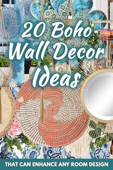 20 Boho Wall Decor Ideas That Can Enhance Any Room Design Bohemian Tapestry Wall Hangings, Boho Art For Bedroom, Boho Trim Ideas, Large Boho Art, Bohemian Wall Decor Living Room, Boho Style Wall Decor, Diy Boho Wall Decor Bedroom, Boho Macrame Wall Hanging Ideas, Boho Art Wall Decor