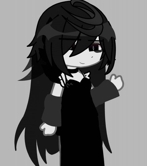 Gacha Goth Outfits, Black Hair Styles Gacha Club, Gacha Club Oc Black, Goth Gacha Club Outfits, Gacha Club Outfit Codes, Gacha Life 2 Hair Ideas Girl, Goth Gacha Oc, Goth Gacha Club Oc, Pastel Goth Outfits