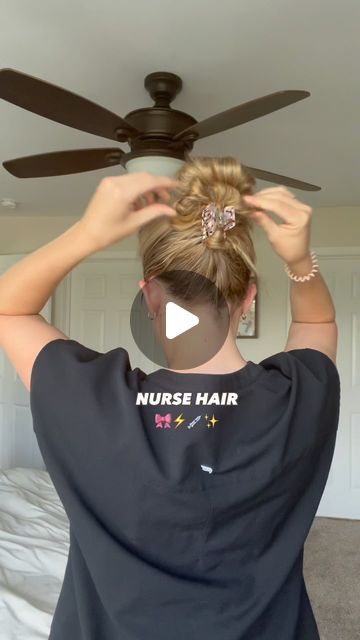 HAYLEY WOMBLES on Instagram: "Nurse hair #nurse #nursehair #hairidea #hairstyle" Nursing Hairstyles For Short Hair, Dentist Hairstyles, Cute Nursing Hairstyles, Nurse Headband Hairstyles, Hairstyles For Nurses Long Hair, Nurse Hairstyles Short, Clinical Hairstyles Nursing, Easy Nurse Hairstyles, Easy Hairstyles For Nurses