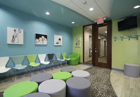 Pediatric Waiting Room, Pediatric Waiting Room Ideas, Pediatric Office Decor, Pediatric Office, Pediatric Dental Office, Dental Offices, Office Waiting Rooms, Future Office, Dental Design