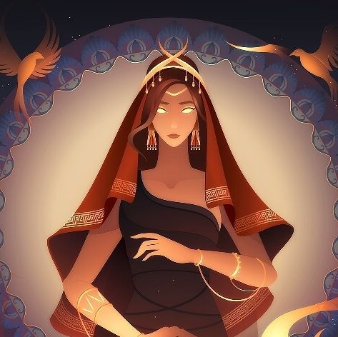 Yliade on Instagram: "Hestia is the Greek goddess of the hearth, home and family. #artist #artwork #digitalart #drawing #mythology #greekgods #tarot #oracle #original #goddess #hestia #illustration" Hestia Drawing, Greek Goddess Hestia, Hestia Goddess, Hera Goddess Drawing, Goddess Hestia Art, Hera Painting Greek Mythology, Hera Goddess, Goddess Of The Hearth, Greek Mythology Humor