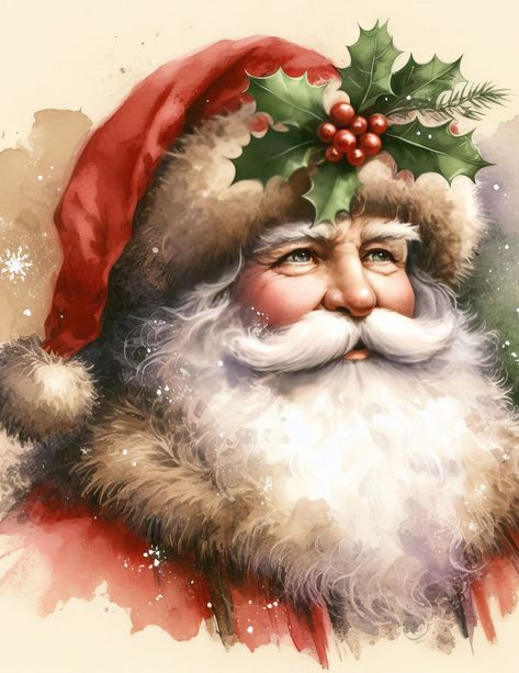 Vintage Santa Images, Santa Images, Images Noêl Vintages, Santa Claus Pictures, Santa Claus Images, Journaling Scrapbook, Santa Art, Vintage Christmas Images, Vintage Santa Claus