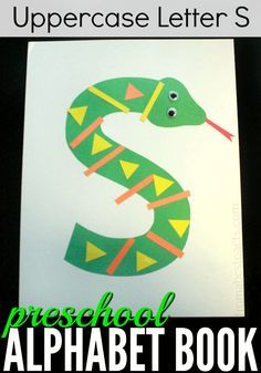 Learn the uppercase letter S with your preschooler by making this adorable letter S snake! Letter S Template, Preschool Letter S, Preschool Alphabet Book, Letter S Crafts, S Template, Letter S Activities, Preschool Letter Crafts, Alphabet Crafts Preschool, Abc Crafts