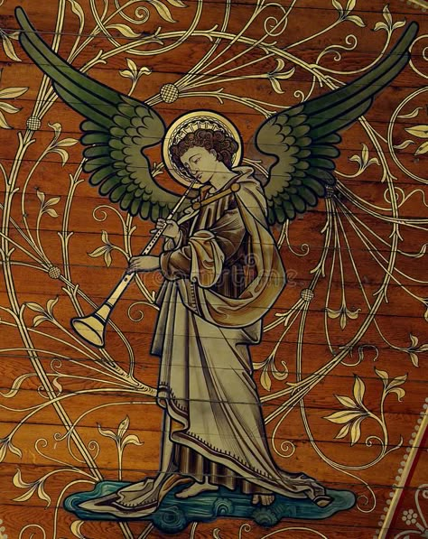 Angel Making Music (painting) Stock Photo - Image of angels, wings: 75813918 Medieval Angel Art, Face Angels, Medieval Angel, Angel Of Music, Angel With Trumpet, Angels Painting, Wings Painting, Christian Drawings, Real Angels