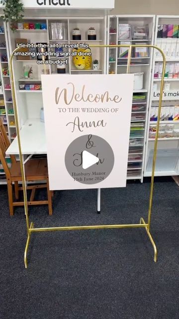 Cricut UK & Ireland on Instagram: "The £7 Ikea MULIG rail hack that you need to know about! 😍 @verricrafty used the clothes rail as part of a wedding welcome sign 😱 
.
.
.
#cricutuk #cricut #cricutmade #ikeahack #IKEA #crafts #wedding #diywedding #handmadewedding #bridesofinstagram" Ikea Coat Hanger, Ikea Hacks Wedding, Ikea Clothes Rack, Ikea Mulig, White Clothing Rack, Ikea Rack, Ikea Wedding, Ikea Crafts, Wedding Signs Diy