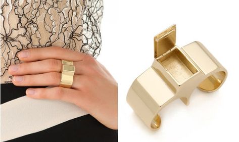 What Kind Of ‘Trinkets’ Does Maison Martin Margiela Think You’ll Stash In This Ring? Martin Margiela, Secret Compartment, Double Ring, Women Lifestyle, Amazing Jewelry, Fashion Rings, Beautiful Outfits, Everyday Fashion, Jewelry Box