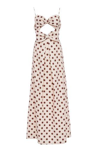 Bow Polka Dot Maxi Dress by Zimmermann Resort 2019 Dots Outfit, Polka Dot Maxi Dresses, Cocktail Attire, Polka Dot Dress, Dot Dress, Moda Operandi, Pretty Woman, Fashion Collection, Fit And Flare