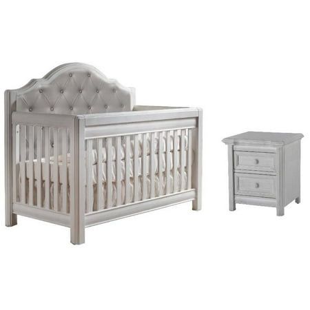 Included Items: Transitional Wood Nightstand in Vintage White x 1 Forever Tufted Panel Wood/Vinyl Crib in White/Gray x 1 For quicker processing, your order could be split into separate packages. Forever Tufted Panel Wood/Vinyl Crib in White/Gray The Forever Crib is a 4 in 1 crib: It converts to a Toddler Bed, to a Daybed and then to a Full-Size Bed. The toddler rail and the full-size conversion kits are sold separately. The crib is an enchanting blend of classic lines paired with sweet touches o 4 In 1 Crib, Full Size Bed, Wood Nightstand, Buy Home, 4 In 1, Daybed, Cribs, White Vintage, Toddler Bed