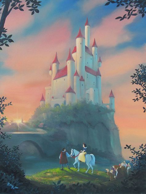 Snow White Castle, Deco Disney, Sette Nani, Disney Fine Art, Snow White Disney, Images Disney, Snow White And The Seven Dwarfs, The Seven Dwarfs, Royal Life