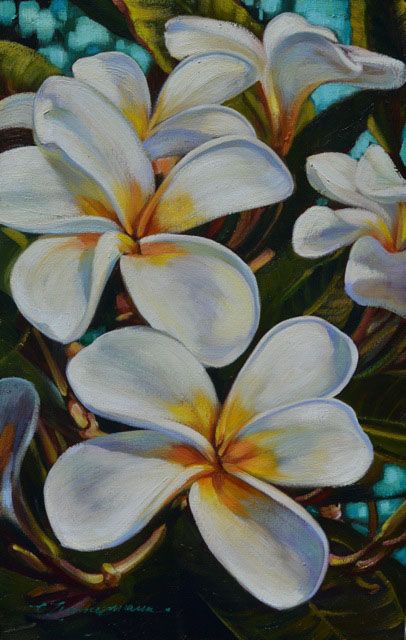 Hawaiian Art Painting, Plumeria Painting, Plumeria Art, Samoan Art, Hawaiian Painting, Aspen Art, Polynesian Art, Tropical Painting, Oil Painting Inspiration