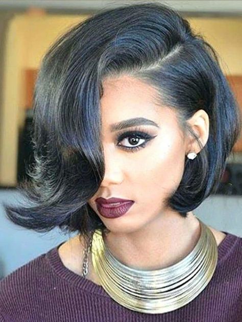 Black Bob Hairstyles, American Hairstyles, Bob Lace Front Wigs, Short Bob Haircuts, African American Hairstyles, Short Wigs, Short Curly Hair, Short Bob Hairstyles, Short Hair Cuts For Women