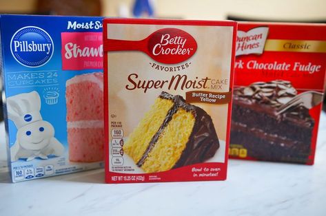 9 Ways to Elevate Cake Mix Cake Mix Pancakes, Nursing Cake, Blueberry Pie Filling, Strawberry Cake Mix, Homemade Frosting, Dark Chocolate Cakes, Homemade Cake, Box Cake Mix, Dump Cake