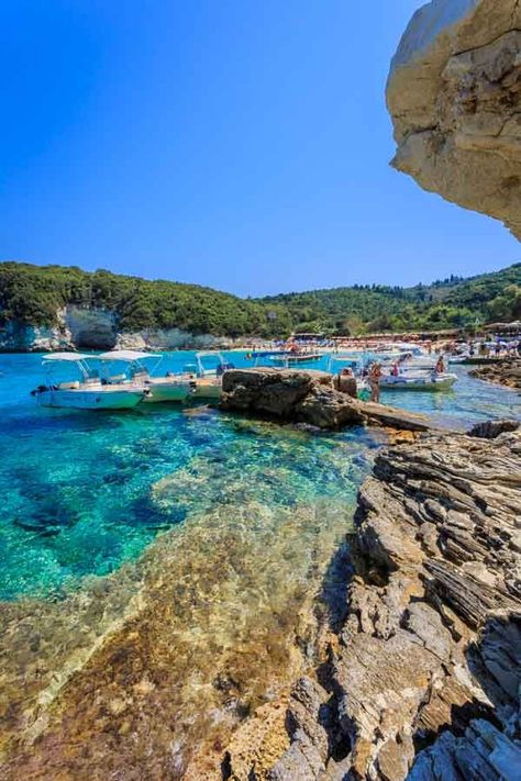 The stunning colours of the tiny Greek Island of Antipaxos, just a short boat trip away from Paxos. #antipaxos #sea #bright #colourful #greece #rickmcevoyphotograpy #paxostravelguide Paxos Antipaxos, Greece Culture, Sea Bright, Greece Beach, Greece Travel Guide, Travel Greece, Travel Globe, Greece Holiday, Travel Photography Tips