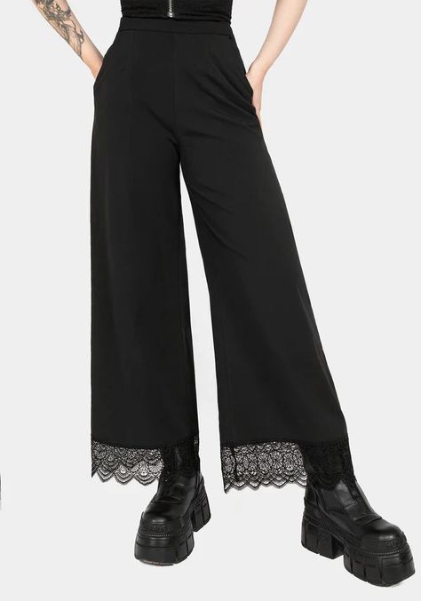 Women's New – Disturbia Organised Clothes, Spooky Fits, Goth Bottoms, Jade Core, Spiderweb Lace, Late Work, Goth Pants, Goth Vibes, Corporate Goth