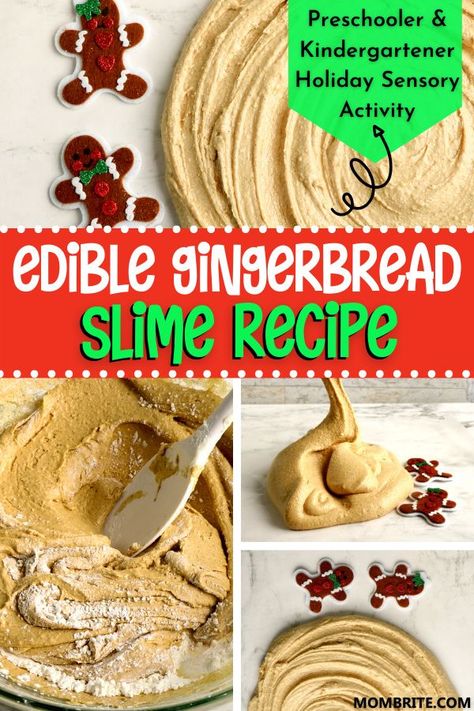 Gingerbread Slime, Christmas Stem Activities, Sensory Play Toddlers, Gingerbread Activities, Boredom Busters For Kids, Edible Slime, Christmas Stem, Cookies Theme, Slime Party