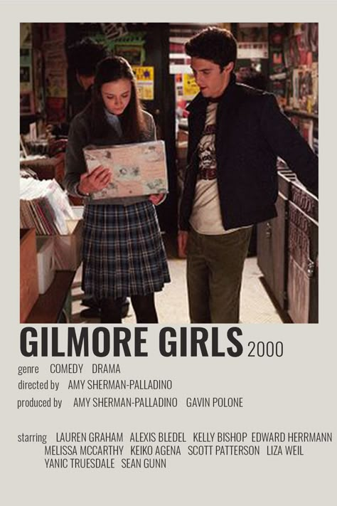 90s Room Aesthetic, Gilmore Girls Poster, Keiko Agena, Liza Weil, 90s Room, Gilmore Girls Jess, Scott Patterson, Rory And Jess, Iconic Movie Posters